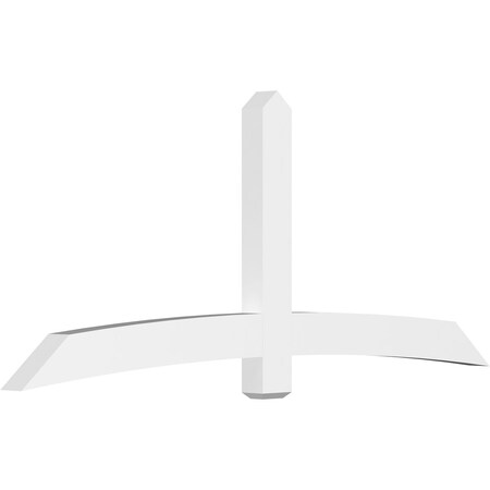 Ekena Millwork Bellingham Architectural Grade PVC Gable Bracket, 96"W x 40"H x 4"D x 6"F, 10/12 Pitch GBP096X40X0406BEL00